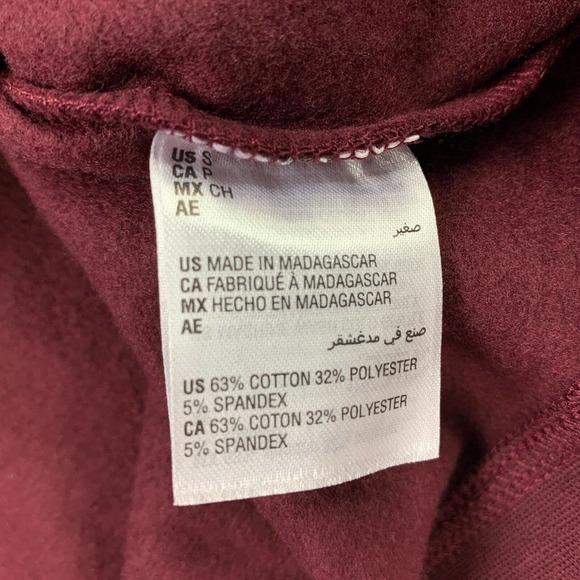 Club Room Mens 1/4-Zip Fleece Pullover Sweatshirt Sweater Red Plum S - Picture 4 of 4